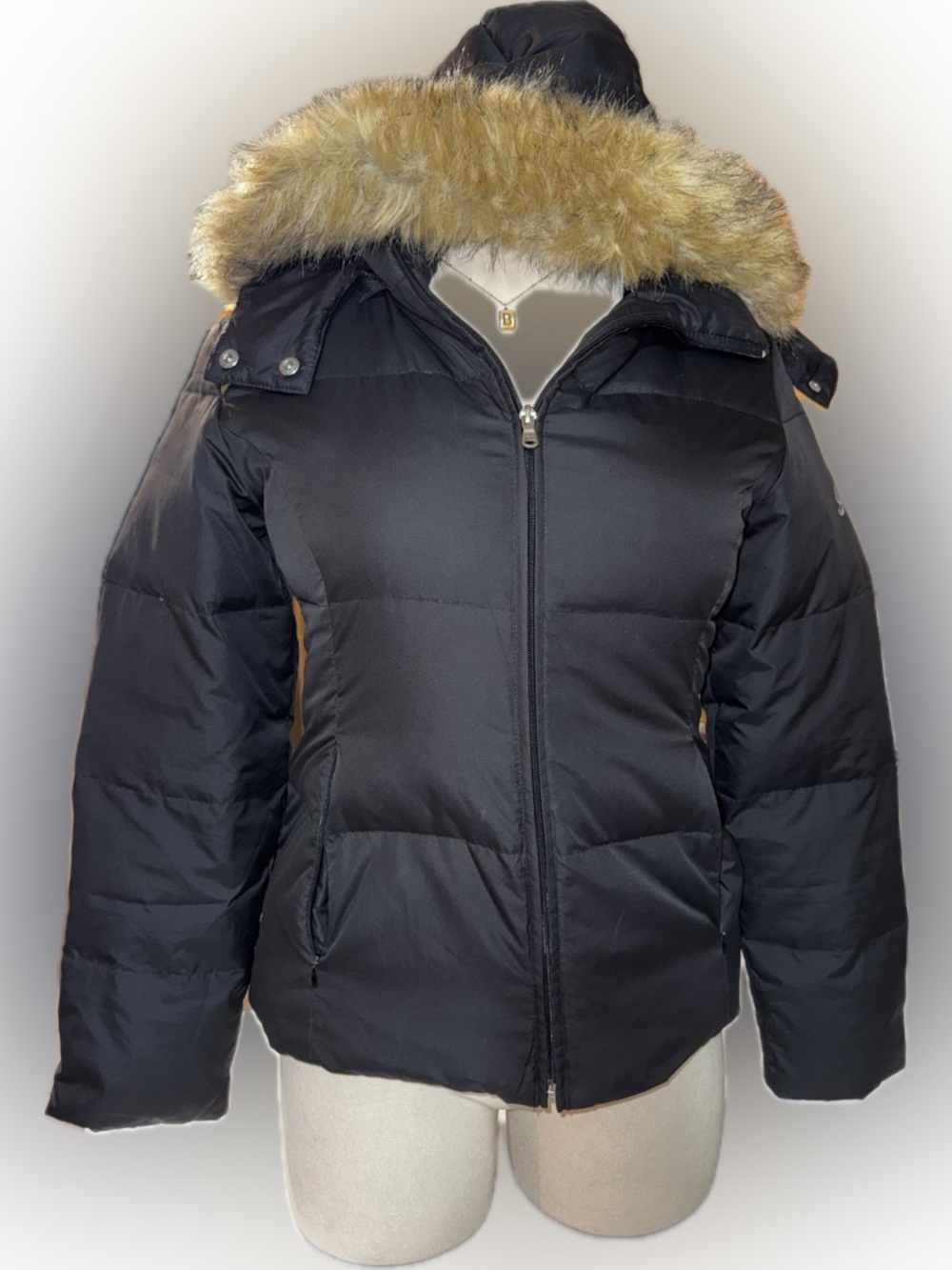 Y2K Guess Down/Feather Cluster Puffer Jacket with Faux Fur Removable Hood